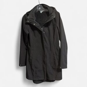Cloudveil Trench Jacket Women's Medium Fleece Lined  hooded water resistant Coat